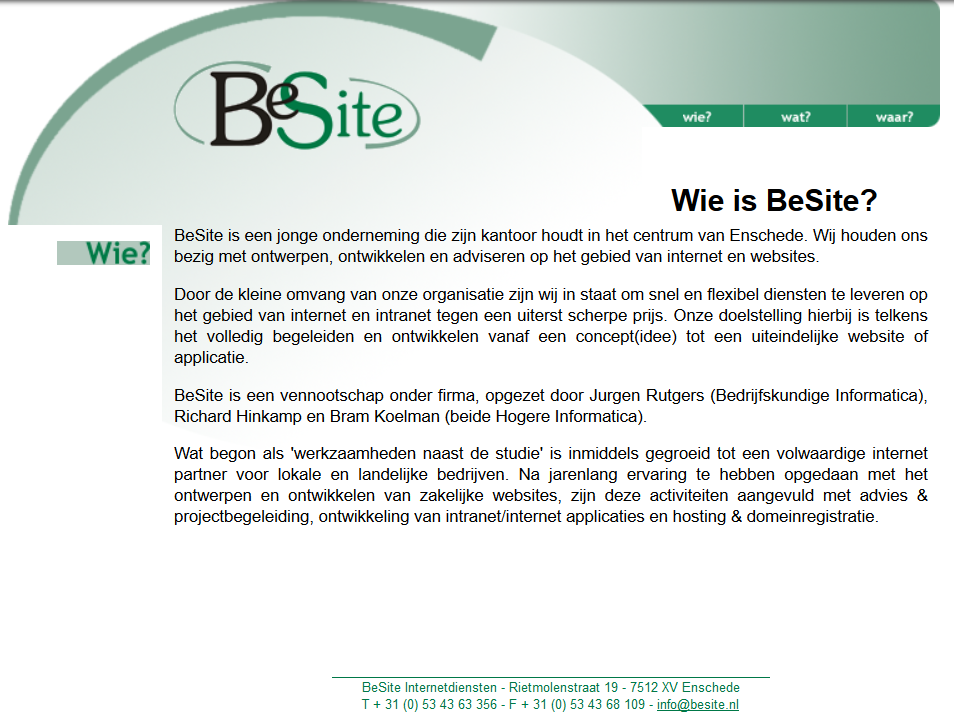 Besite website in 2004