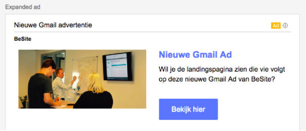 gmail ads - enkelvoudige promotie